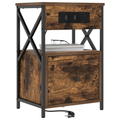 vidaXL Bedside Cabinets with Drawer 2 pcs Smoked oak 40 x 31 x 60 cm