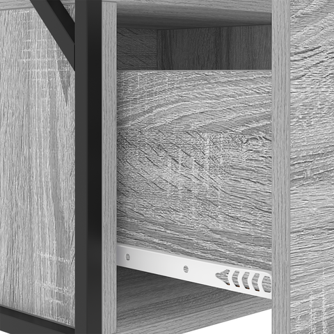 vidaXL Bedside Cabinets with Drawer 2 pcs Grey sonoma 40 x 31 x 60 cm