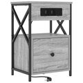 vidaXL Bedside Cabinets with Drawer 2 pcs Grey sonoma 40 x 31 x 60 cm