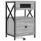 vidaXL Bedside Cabinets with Drawer 2 pcs Grey sonoma 40 x 31 x 60 cm
