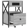 vidaXL Bedside Cabinets with Drawer 2 pcs Grey sonoma 40 x 31 x 60 cm
