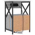 vidaXL Bedside Cabinets with Drawer 2 pcs Grey sonoma 40 x 31 x 60 cm