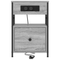vidaXL Bedside Cabinets with Drawer 2 pcs Grey sonoma 40 x 31 x 60 cm