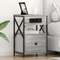 vidaXL Bedside Cabinets with Drawer 2 pcs Grey sonoma 40 x 31 x 60 cm