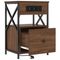 vidaXL Bedside Cabinets with Drawer 2 pcs Brown oak 40 x 31 x 60 cm