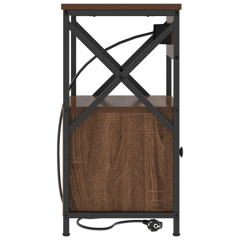 vidaXL Bedside Cabinets with Drawer 2 pcs Brown oak 40 x 31 x 60 cm