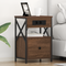 vidaXL Bedside Cabinets with Drawer 2 pcs Brown oak 40 x 31 x 60 cm