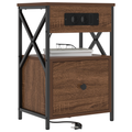 vidaXL Bedside Cabinets with Drawer 2 pcs Brown oak 40 x 31 x 60 cm