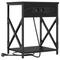 vidaXL Bedside Cabinet Black oak Engineered wood