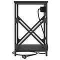 vidaXL Bedside Cabinet Black oak Engineered wood