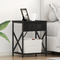 vidaXL Bedside Cabinet Black oak Engineered wood
