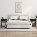 vidaXL Bedside Cabinet Black oak Engineered wood