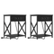 vidaXL Bedside Cabinet 2 pcs Black oak Engineered wood