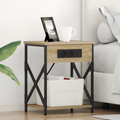 vidaXL Bedside Cabinet Sonoma oak Engineered wood
