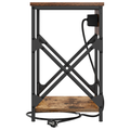 vidaXL Bedside Cabinet Smoked oak Engineered wood