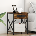 vidaXL Bedside Cabinet Smoked oak Engineered wood