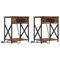 vidaXL Bedside Cabinet 2 pcs Smoked oak Engineered wood