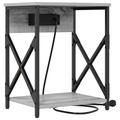 vidaXL Bedside Cabinet Grey sonoma Engineered wood