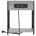 vidaXL Bedside Cabinet Grey sonoma Engineered wood