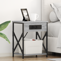 vidaXL Bedside Cabinet Grey sonoma Engineered wood