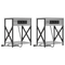 vidaXL Bedside Cabinet 2 pcs Grey sonoma Engineered wood