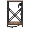 vidaXL Bedside Cabinet Brown oak Engineered wood