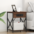 vidaXL Bedside Cabinet 2 pcs Brown oak Engineered wood