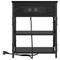 vidaXL Bedside Cabinet with Charging Station Black oak Engineered Wood