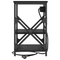 vidaXL Bedside Cabinet with Charging Station Black oak Engineered Wood