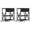 vidaXL Bedside Cabinet with Charging Station 2 pcs Black oak