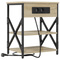 vidaXL Bedside Cabinet with Charging Station with Shelf with Storage Sonoma oak