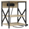 vidaXL Bedside Cabinet with Charging Station 2 pcs Sonoma oak