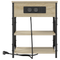 vidaXL Bedside Cabinet with Charging Station 2 pcs Sonoma oak