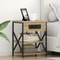 vidaXL Bedside Cabinet with Charging Station 2 pcs Sonoma oak