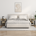 vidaXL Bedside Cabinet with Charging Station 2 pcs Sonoma oak
