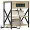 vidaXL Bedside Cabinet with Charging Station 2 pcs Sonoma oak
