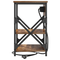vidaXL Bedside Cabinet with Charging Station with Shelf with Storage Smoked oak