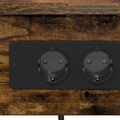 vidaXL Bedside Cabinet with Charging Station 2 pcs Smoked oak