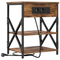 vidaXL Bedside Cabinet with Charging Station 2 pcs Smoked oak