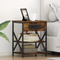 vidaXL Bedside Cabinet with Charging Station 2 pcs Smoked oak