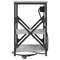 vidaXL Bedside Cabinet with Charging Station with Shelf with Storage Grey sonoma