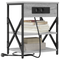 vidaXL Bedside Cabinet with Charging Station with Shelf with Storage Grey sonoma