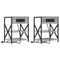 vidaXL Bedside Cabinet with Charging Station 2 pcs Grey sonoma