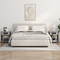 vidaXL Bedside Cabinet with Charging Station 2 pcs Grey sonoma