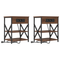 vidaXL Bedside Cabinet with Charging Station 2 pcs Brown oak