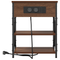 vidaXL Bedside Cabinet with Charging Station 2 pcs Brown oak
