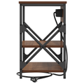 vidaXL Bedside Cabinet with Charging Station 2 pcs Brown oak