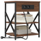 vidaXL Bedside Cabinet with Charging Station 2 pcs Brown oak