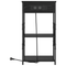 vidaXL Bedside Cabinet with Shelf with Storage Black oak Engineered wood