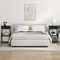 vidaXL Bedside Cabinets with Shelf with Storage 2 pcs Black oak Engineered wood